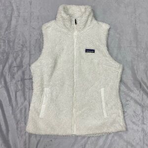 Patagonia Vest Women's Size M White Fleece Sherpa Full Zipper